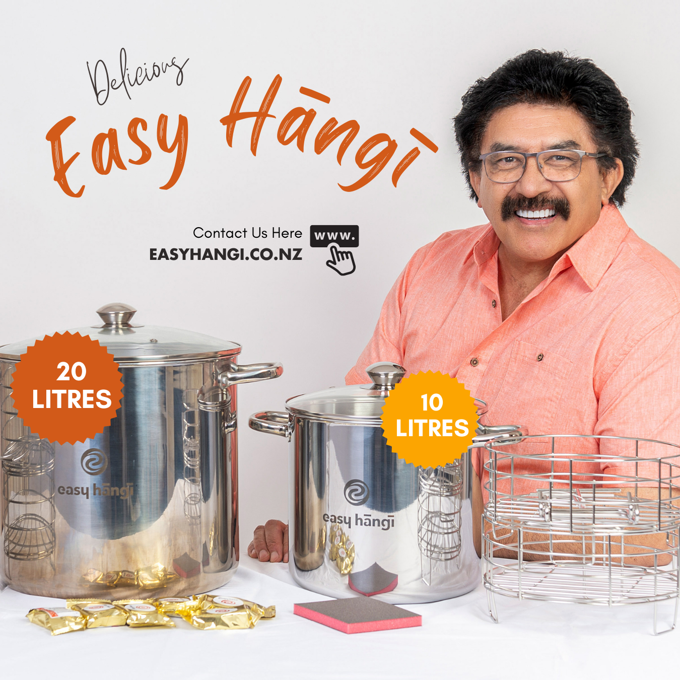 Triply 20L Easy Hāngī Cooking Kit + 4 FREE Flavour Stick Packs